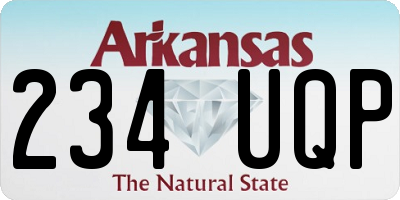 AR license plate 234UQP