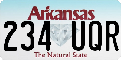 AR license plate 234UQR