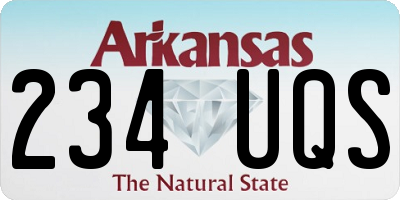 AR license plate 234UQS