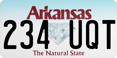 AR license plate 234UQT