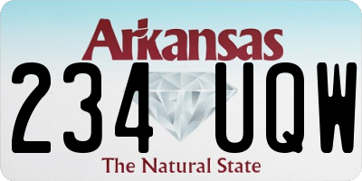 AR license plate 234UQW