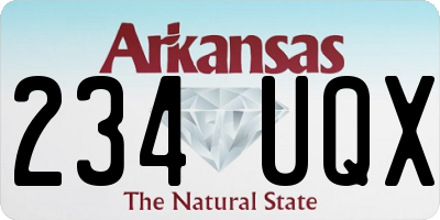 AR license plate 234UQX