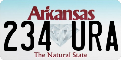 AR license plate 234URA