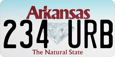 AR license plate 234URB