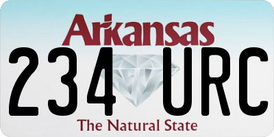 AR license plate 234URC