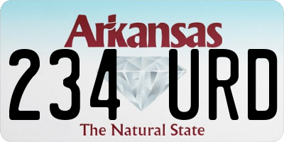 AR license plate 234URD