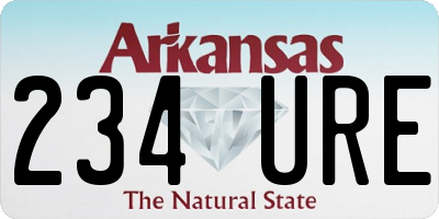 AR license plate 234URE