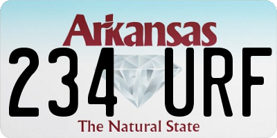 AR license plate 234URF
