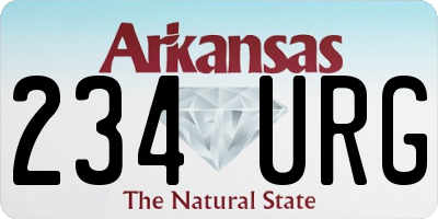 AR license plate 234URG