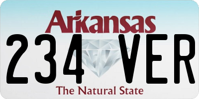 AR license plate 234VER