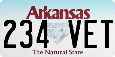 AR license plate 234VET