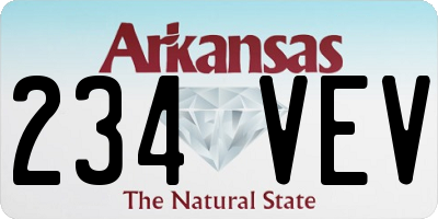 AR license plate 234VEV