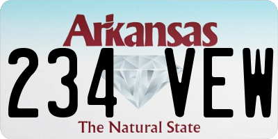AR license plate 234VEW