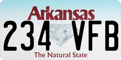 AR license plate 234VFB
