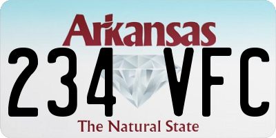 AR license plate 234VFC