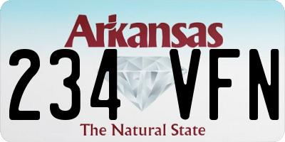 AR license plate 234VFN