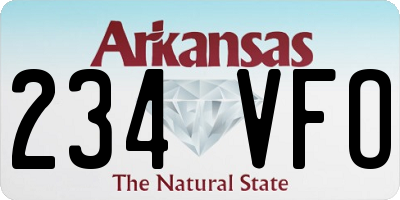 AR license plate 234VFO