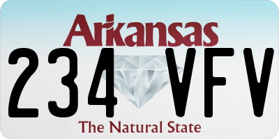 AR license plate 234VFV