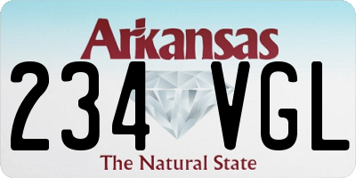 AR license plate 234VGL