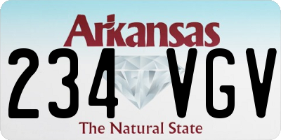 AR license plate 234VGV