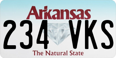 AR license plate 234VKS