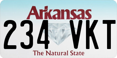 AR license plate 234VKT