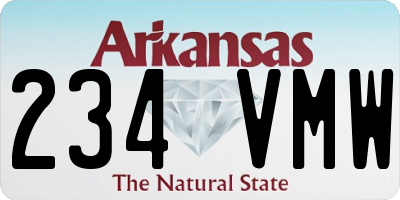 AR license plate 234VMW