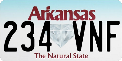 AR license plate 234VNF