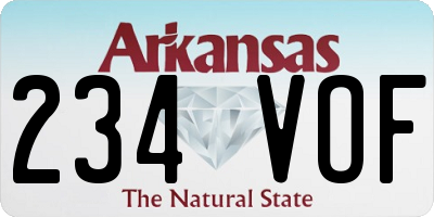AR license plate 234VOF