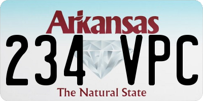 AR license plate 234VPC