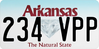 AR license plate 234VPP