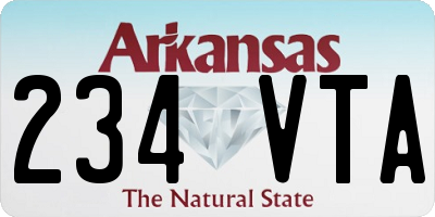 AR license plate 234VTA