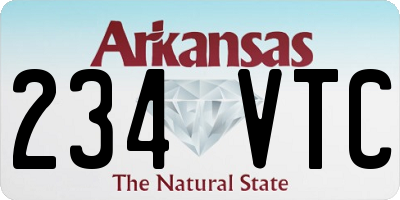 AR license plate 234VTC