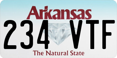 AR license plate 234VTF
