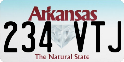 AR license plate 234VTJ
