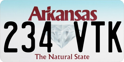 AR license plate 234VTK
