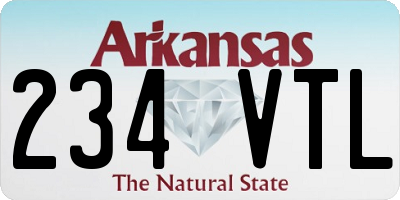 AR license plate 234VTL