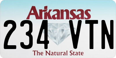 AR license plate 234VTN
