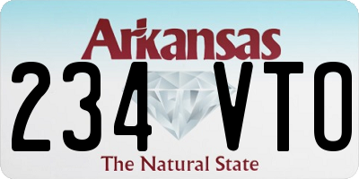 AR license plate 234VTO