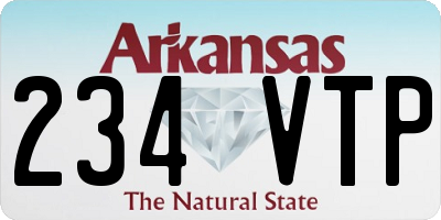 AR license plate 234VTP