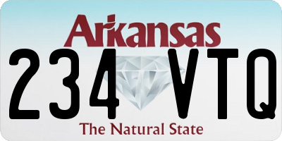 AR license plate 234VTQ