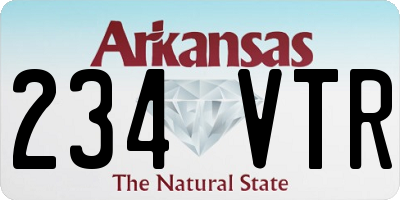 AR license plate 234VTR