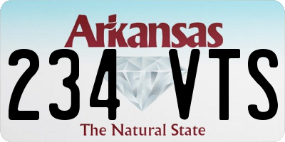 AR license plate 234VTS