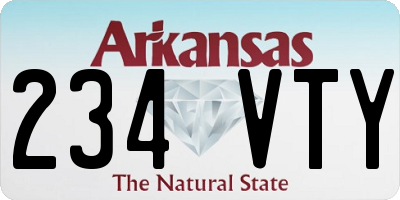 AR license plate 234VTY