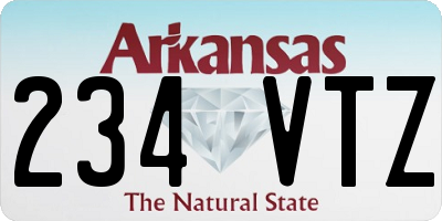 AR license plate 234VTZ
