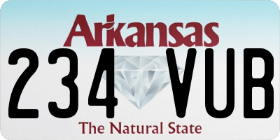 AR license plate 234VUB