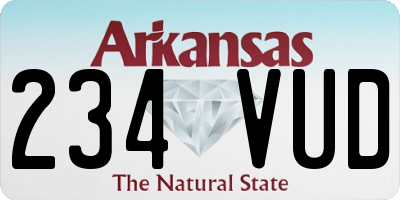 AR license plate 234VUD