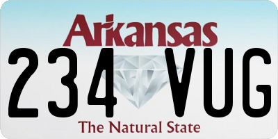 AR license plate 234VUG