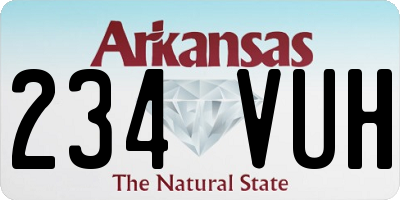 AR license plate 234VUH