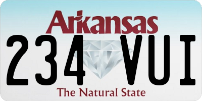 AR license plate 234VUI
